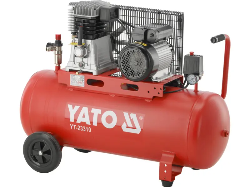 Компресор мережевий YATO 230 В, 2,2 кВт, тиск ≤ 8 Bar, под. повітря- 360 л/хв, ресивер- 100 л [1]