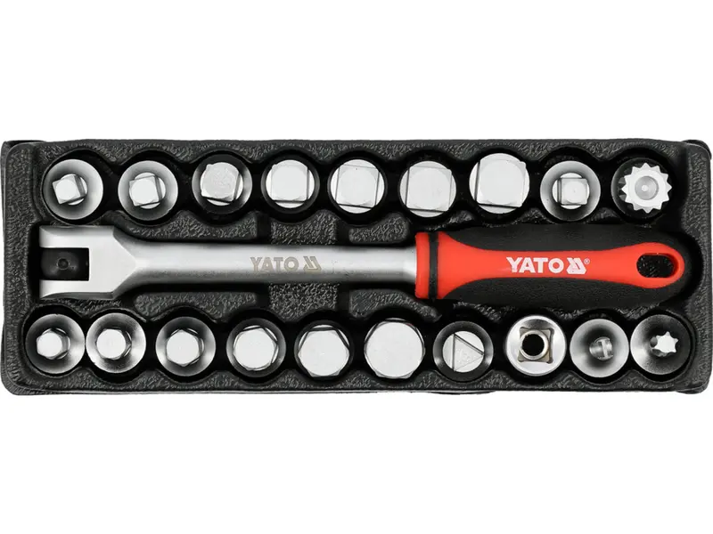 Торцеві насадки для оливозливних пробок YATO: до квадрату- 3/8", з вороотком, 20 шт [10]