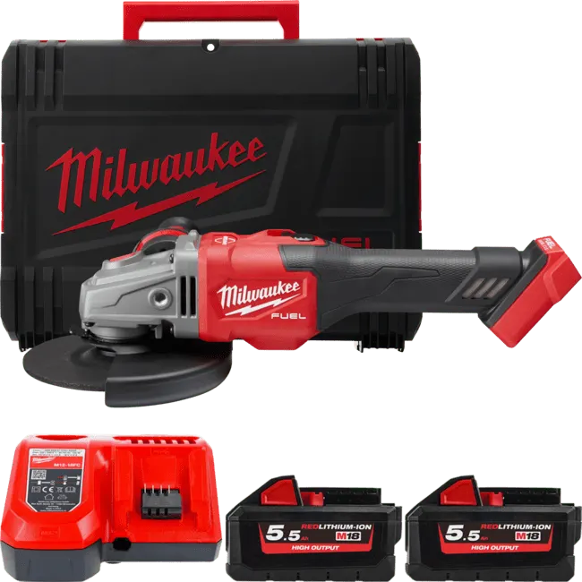 Шліфмашина кутова - болгарка акумуляторна безщіткова MILWAUKEE, M18 FHSAG125XB-552X, діаметр 125мм