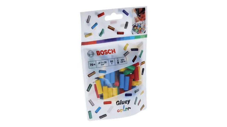 Клейові стрижні для Gluey 7x20 мм 70 шт. кольорові — Photo 1