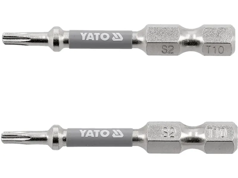 Насадка викруткова YATO TORX T10 х 50 мм. HEX 1/4", покрита нікелем, 2 шт.[10]