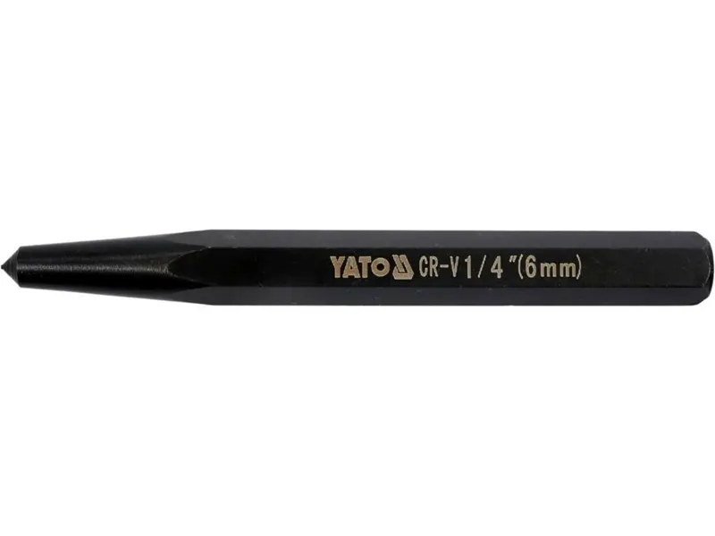 Кернер слюсарний YATO, 6-гран. профіль, Ø= 9,4/6 мм, l= 100 мм [20/120]