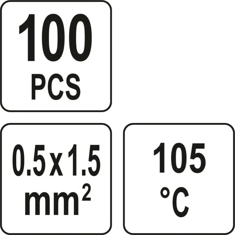 Кембрики термоусадні при t≤ 105°C з припоєм YATO, прозорі, для провідників 0.5-1,5 мм², 100 шт [378] — Photo 4
