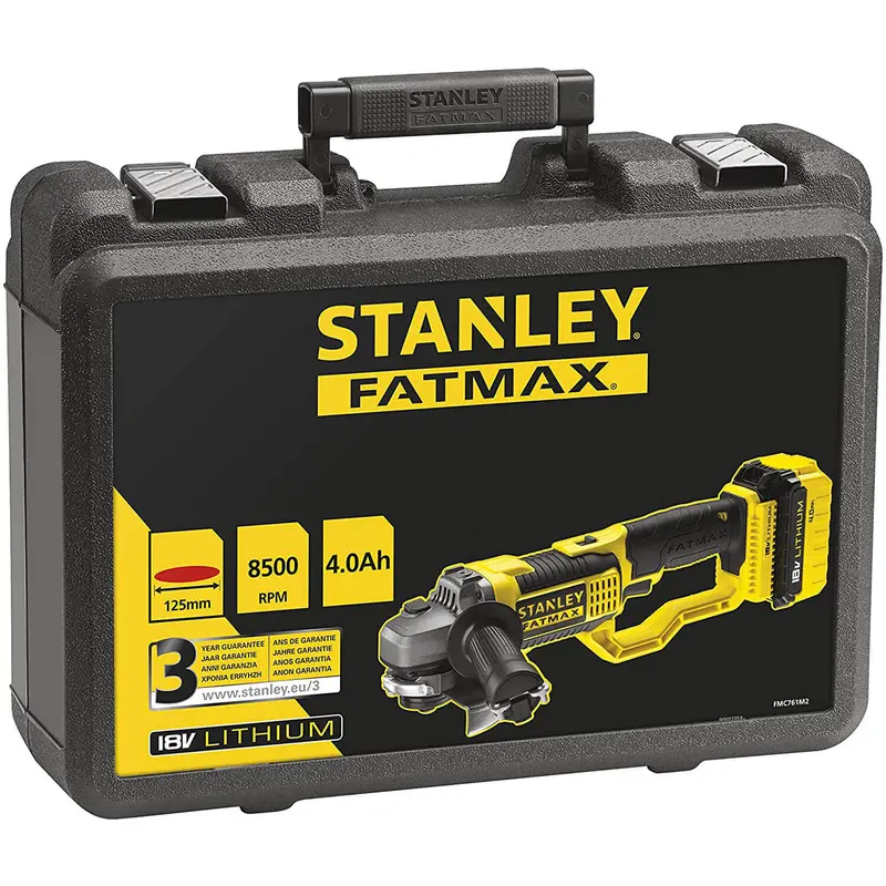 Шліфмашина кутова - болгарка акумуляторна безщіткова STANLEY FATMAX FMC761M2 — Photo 3
