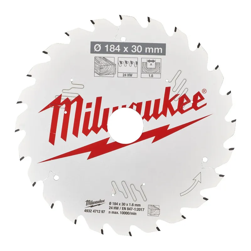 Диск пиляльний PFTE THIN KERF MILWAUKEE, Ø184х30х1,6мм, 24 зуб. — Photo 1