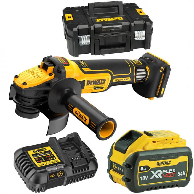Шліфмашина кутова - болгарка акумуляторна безщіткова DeWALT DCG409VST1 — Photo 1