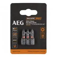 Біта ударна AEG AAK252PZ1, PZ1, 25мм (3шт)