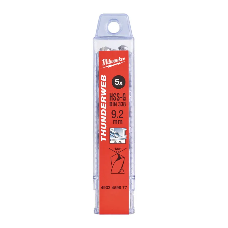 Свердло по металу THUNDERWEB HSS-G MILWAUKEE DIN338, O9,2х125мм, (5шт)