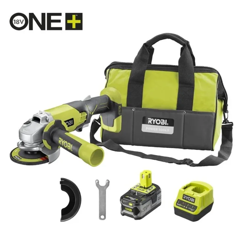Шліфмашина кутова акумуляторна RYOBI M18 R18AG-140S