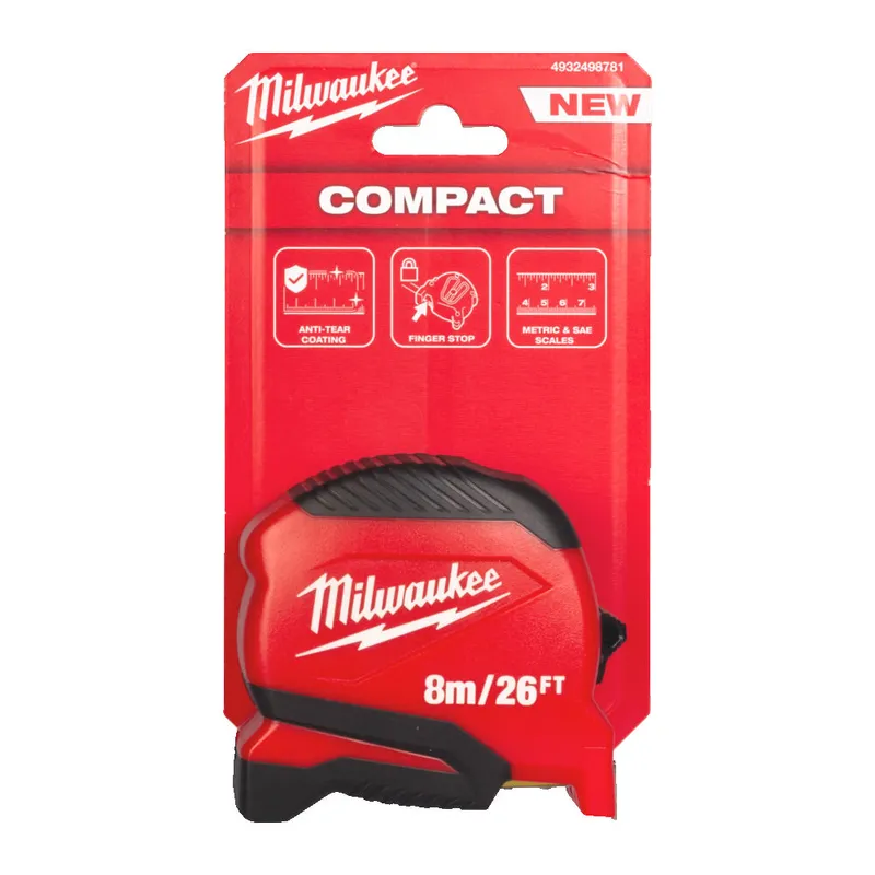 Рулетка Pro Compact MILWAUKEE (Gen 2), 8м/26фт, (25мм) — Photo 2
