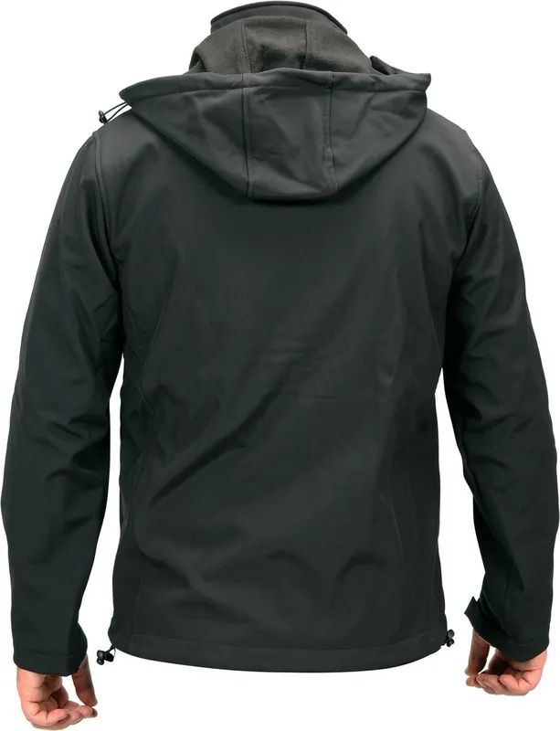 Куртка робоча SOFTSHELL з прикріпн капюшоном YATO розм S, чорна, 3 кишені, 96% поліест і 4% спандекс — Photo 4