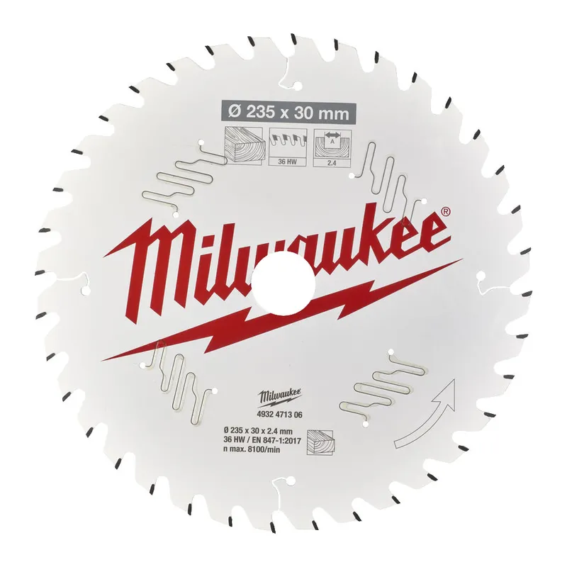 Диск пиляльний PFTE MILWAUKEE, O235х30х2,4мм, 36 зуб. — Photo 1