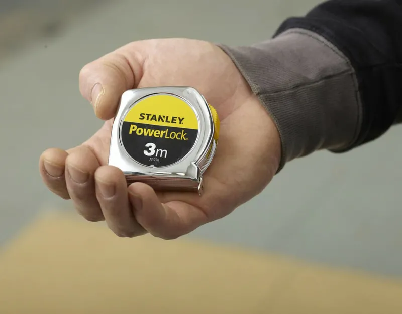 Рулетка вимірювальна Powerlock® довжиною 3 м, шириною 12,7 мм в хромованому пластмасовому корпусі STANLEY 0-33-238 — Photo 2