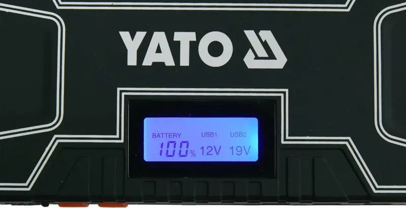 Пускова-зарядна батарея Li-Pol YATO ємність 12 Агод, 300/500 А, живлення через USB: 5В, 2А [10/160] — Photo 4