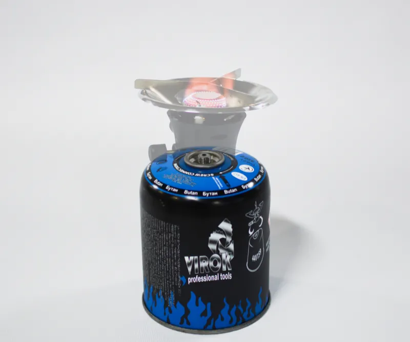 Балон газовий 1-разовий VIROK з різьбою (7/16) 300g/600ml. для плит/кемпінгу (EN417) [24] — Photo 1