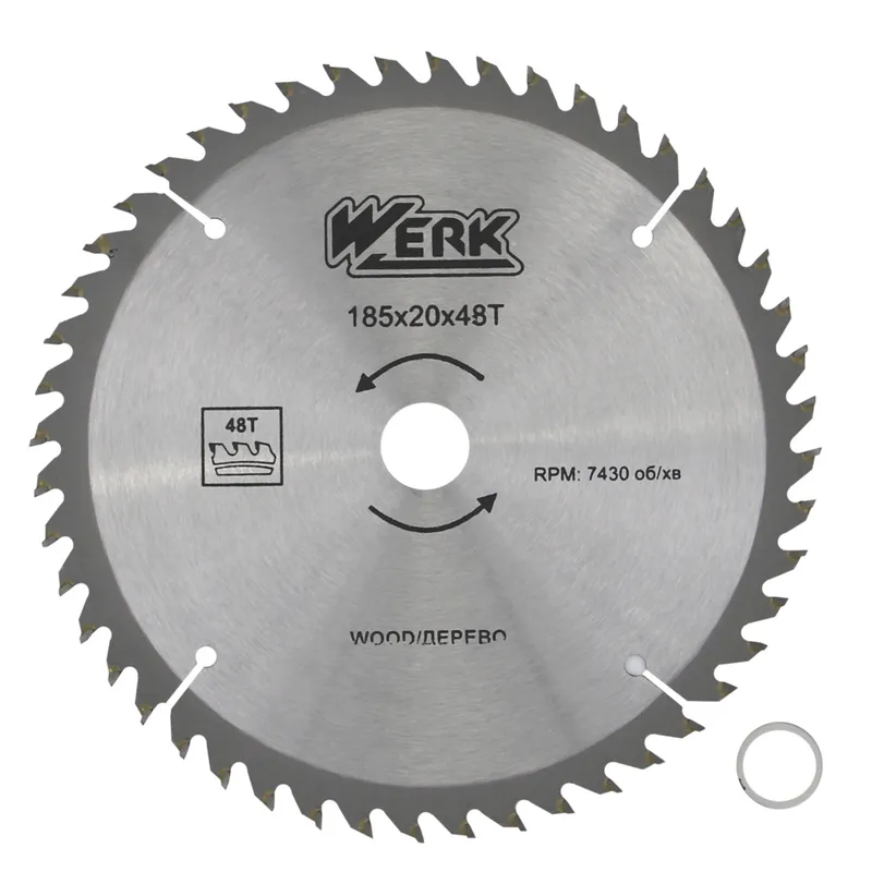 Диск пильний по дереву - 185х20 48 зуб. (WERK)