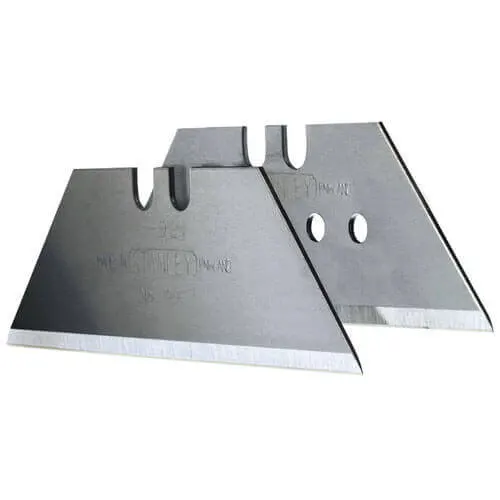 Леза запасні для оздоблювальних робіт, трапецевидні 1992 з отворами, довжиною 62 мм, шириною 19 мм, товщиною 0.65 мм, 400 штук STANLEY 4-11-921