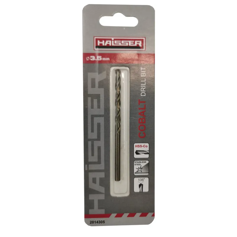 Свердло по металу HSS COBALT INDUSTRIAL - 3.5х39х70мм DIN 338 уп.1шт (HAISSER)