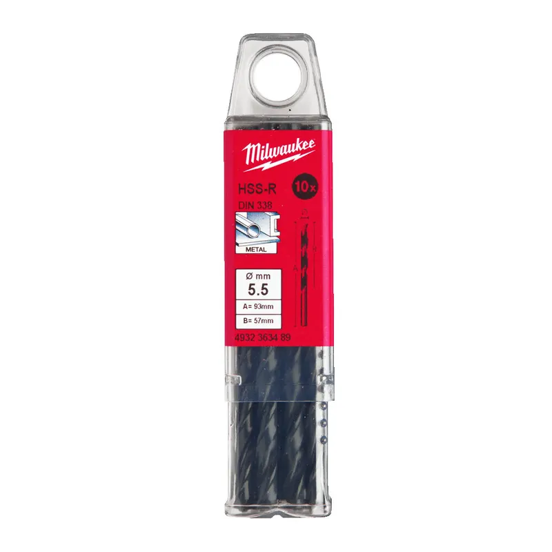 Свердло по металу HSS-R MILWAUKEE DIN338, O5,5мм, (10шт)