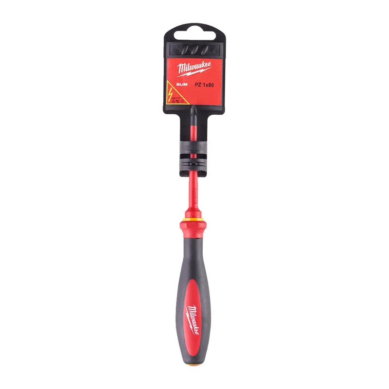 Викрутка VDE діелектрична тонка MILWAUKEE PZ1х80мм — Photo 1