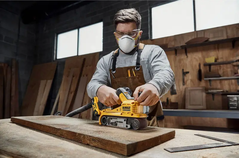 Шліфмашина стрічкова акумуляторна безщіткова DeWALT DCW220P2 — Photo 10