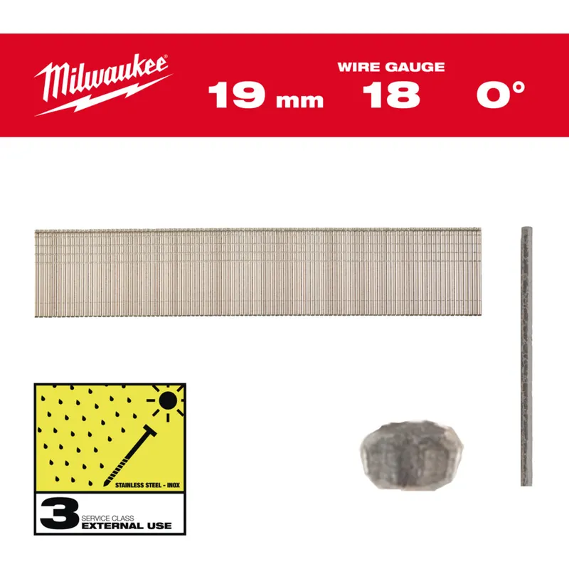 Набір цвяхів для цвяхозабивного інструменту Inox 18G / 19 mm / SC3 (10000шт)