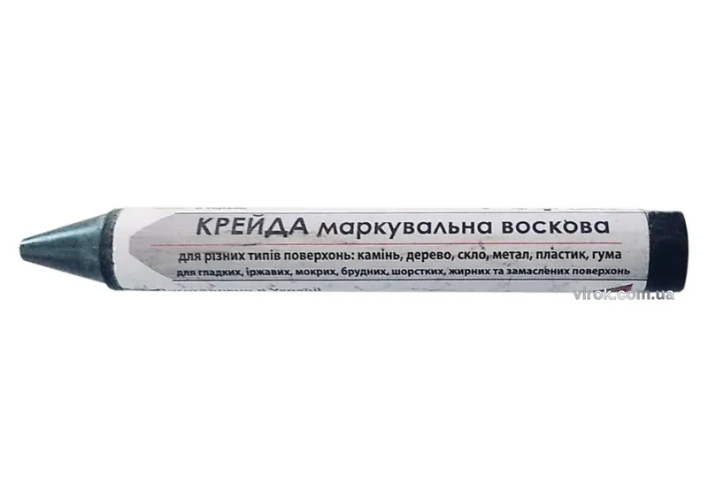 Крейда маркувальна VIROK : чорна, 13x120 мм. воскова для різних поверхонь. УП 12 шт.