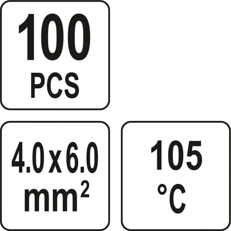 Кембрики термоусадні при t≤ 105°C з припоєм YATO, прозорі для провідників 4,0- 6,0 мм², 100 шт [100] — Photo 4
