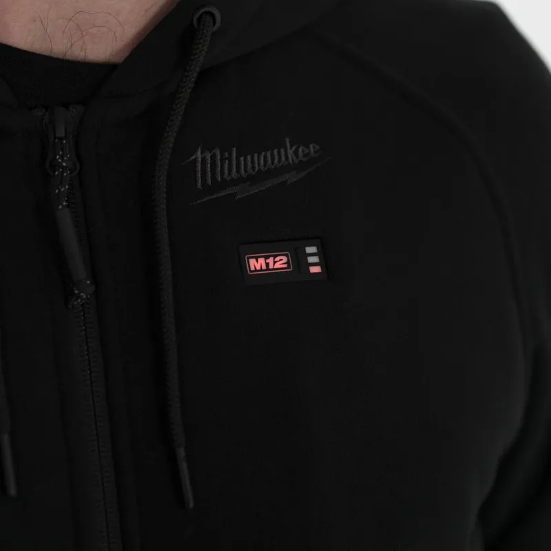 Толстовка з підігрівом з капюшоном MILWAUKEE M12 HHBL4-0 (L), чорна (розмір L) — Photo 4