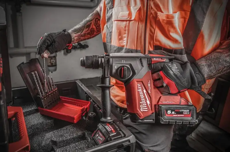 Перфоратор аккумуляторный бесщёточный SDS-PLUS MILWAUKEE M18 ONEFHX-552X — Photo 14