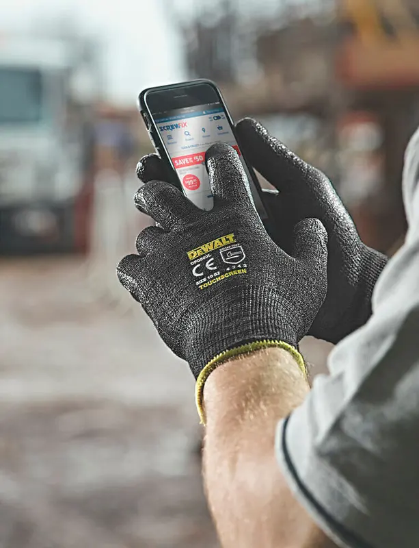Рукавички універсальні з чутливістю до сенсорного екрану DeWALT DPG800L — Photo 2