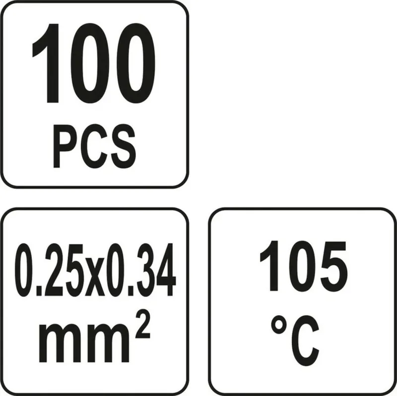 Кембрики термоусадні при t≤ 105°C з припоєм YATO, прозорі для провідників 0.25-0.34 мм², 100шт [558] — Photo 4