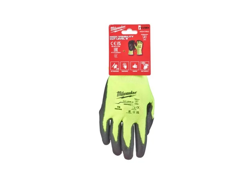 Рукавиці сигнальні MILWAUKEE з опором порізам 3 рівня, 10/XL — Photo 2