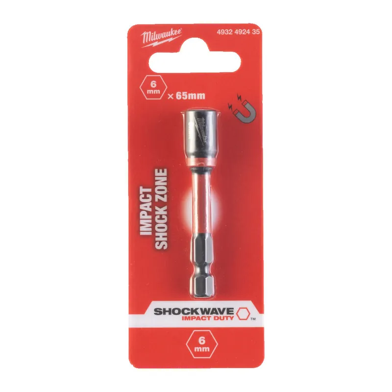 Торцева головка 1/4 дюйма, шестигранна, 6 мм Shockwave, ударостійка Milwaukee 4932492435