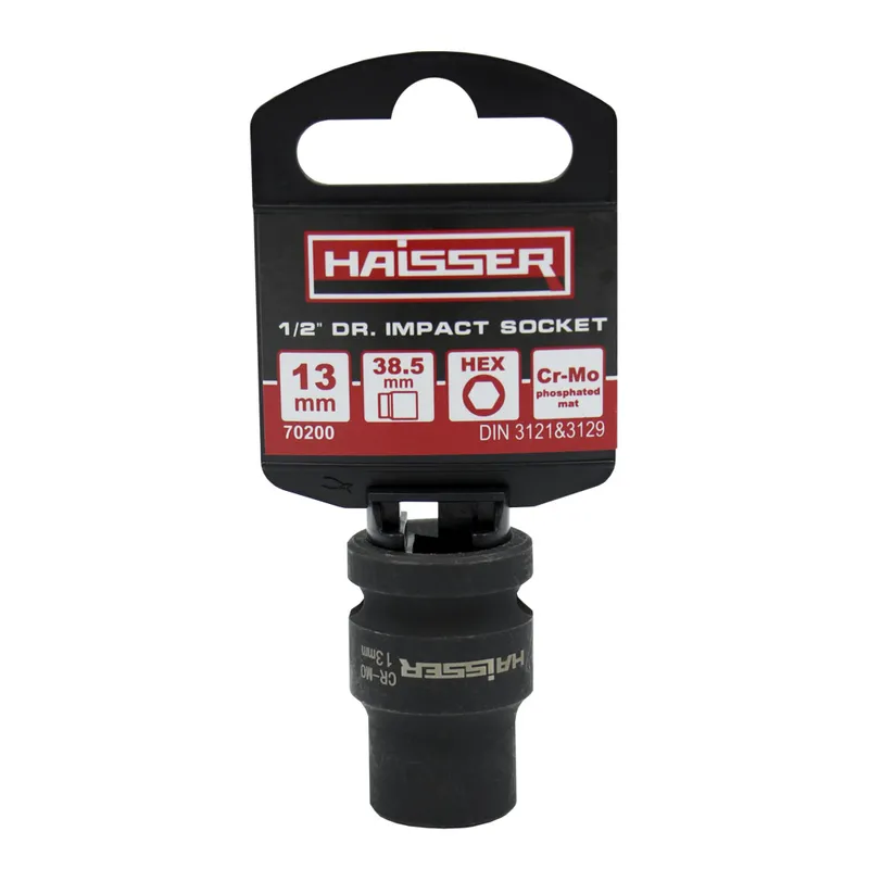 Головка ударна шестигранна 1/2" фосфат. 13ммx38.5мм HAISSER 70200
