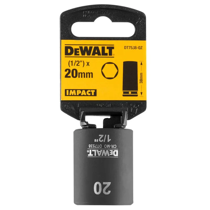 Головка торцева ударна коротка IMPACT DeWALT DT7538 — Photo 1