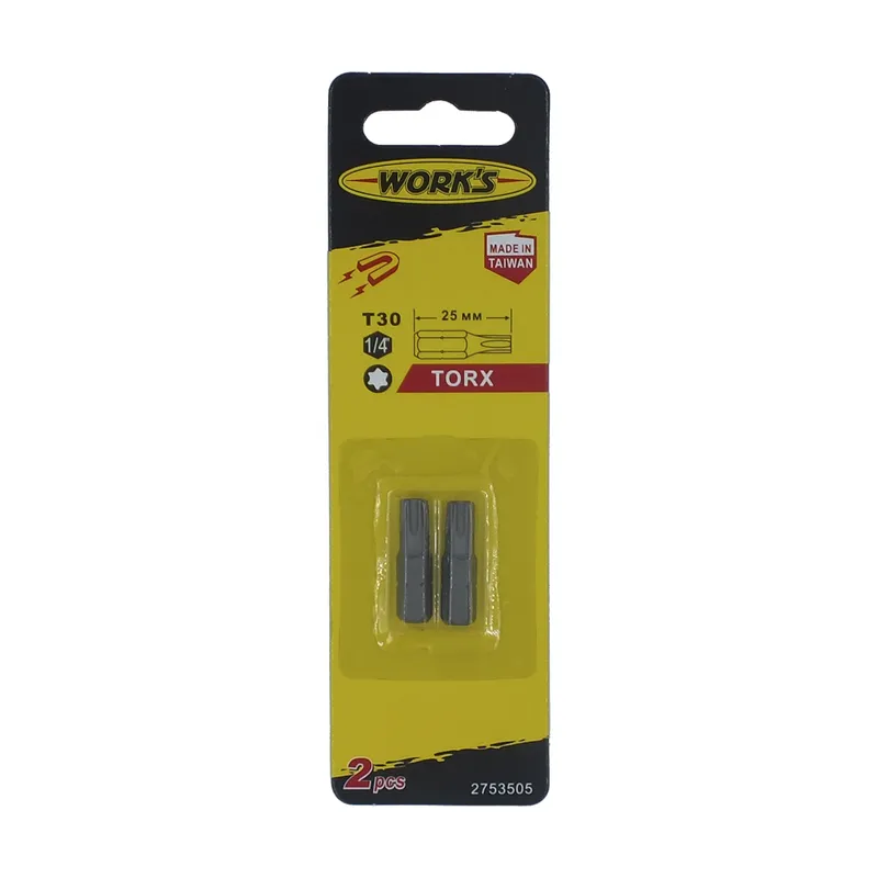 Набір біт - TORX 30x25мм, 2шт (WORK'S)