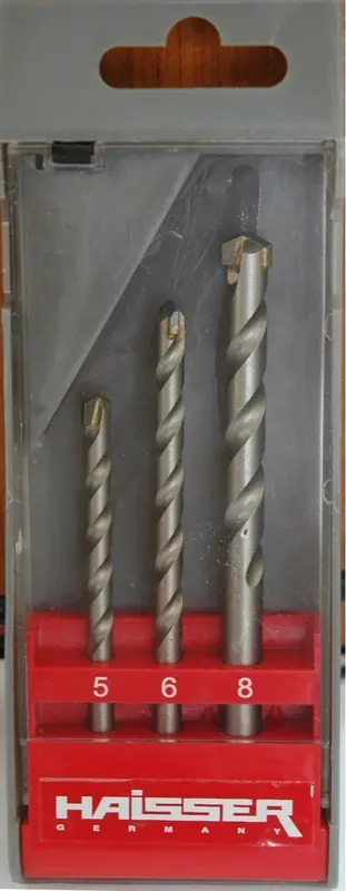 Набір свердл по бетону - 5,6,8мм, 3шт (HAISSER)