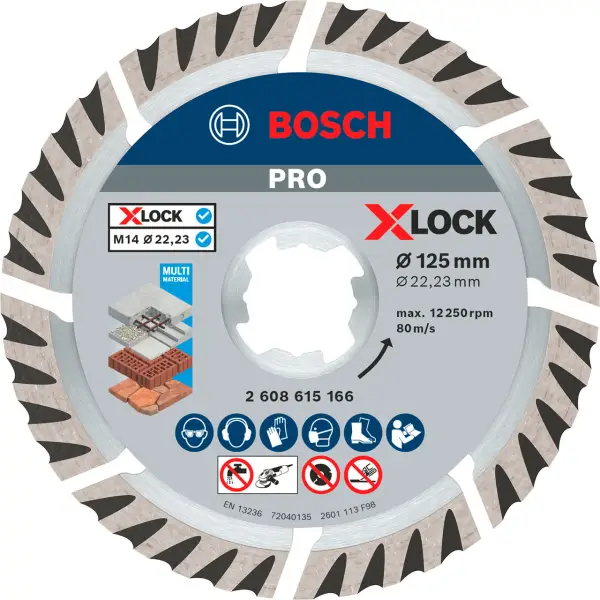 PRO X-LOCK Алмазний диск for Universal 125 x 22,23 x 1,6 x 10 мм
