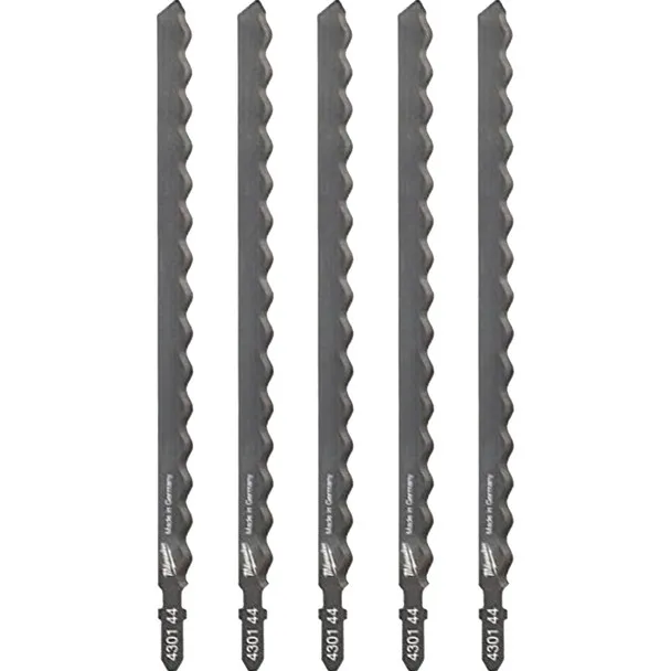 Полотна для лобзіка T313AW MILWAUKEE, 155мм, (5шт), (ізоляційні матерали)
