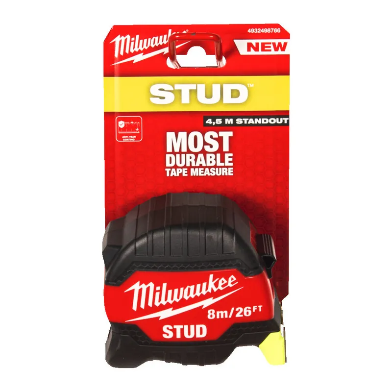 Рулетка магнитная MILWAUKEE, STUD (Gen 3), 8м/26фт (33мм) — Photo 2