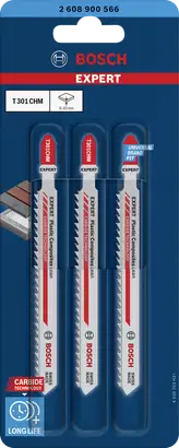 3 лобзикові пилки T301CHM Clean for Plastic Composites JSB — Photo 1