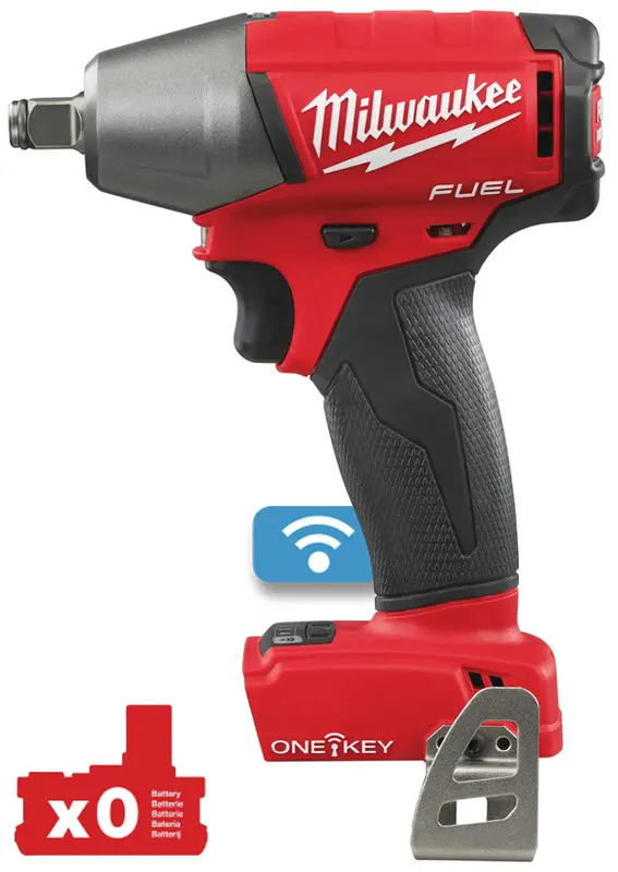 Гайковерт акумуляторний безщітковий 1/2'' MILWAUKEE M18 ONEIWF12-0, 300Нм, з кільцем (каркас)