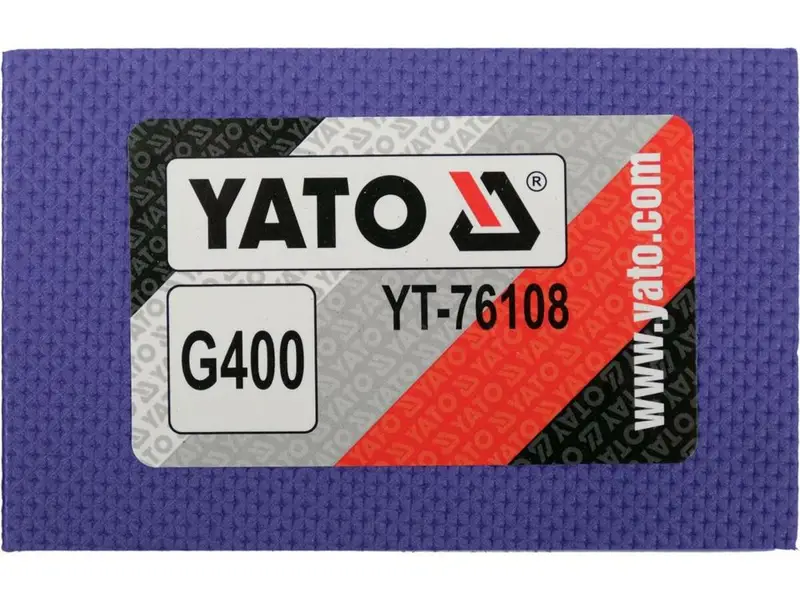 Губка абразивна, алмазна, для шліфувальна до скла, граніту, керам YATO: 90х 60х 30 мм, з гранул G400 — Photo 2