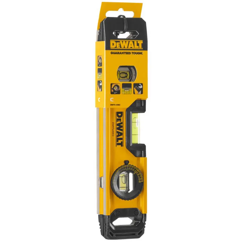 Рівень TORPEDO з алюмінію довжиною 230 мм з 3 капсулами і магнітами DeWALT DWHT0-43003 — Photo 3