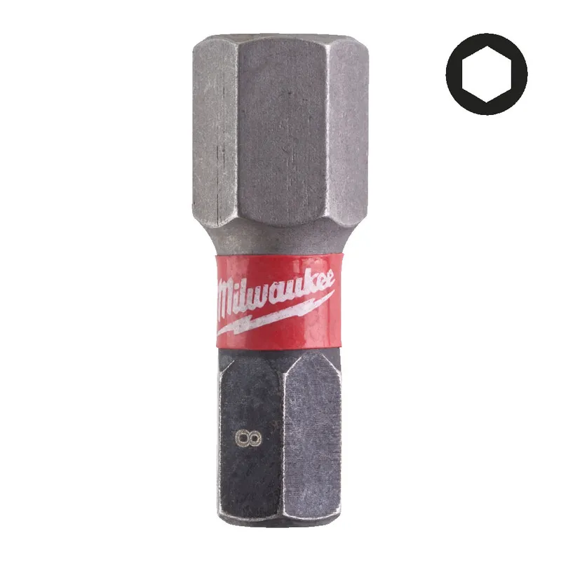 Біта SHOCKWAVE MILWAUKEE, Hex8, 25мм, (2шт)