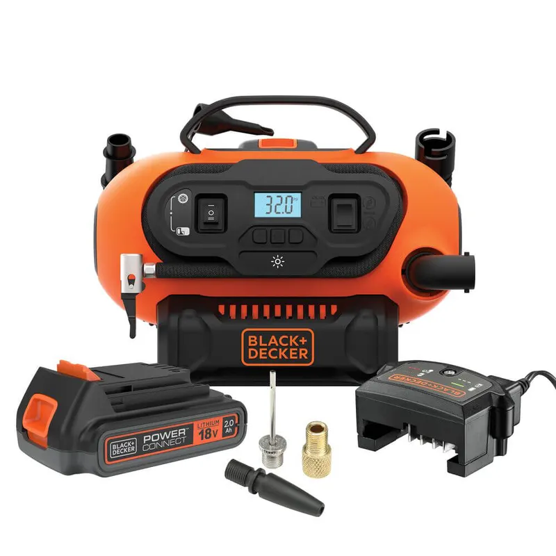 Компресор автомобільний акумуляторний BLACK+DECKER BDCINF18N — Photo 1