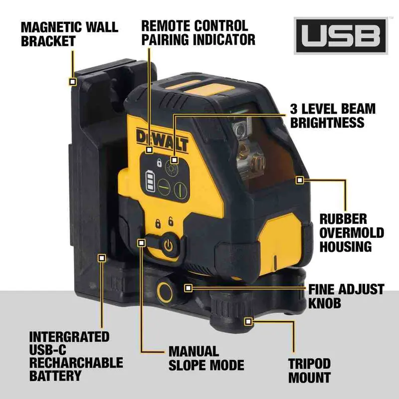 Рівень лазерний лінійний DeWALT DCLE14201RB — Photo 9