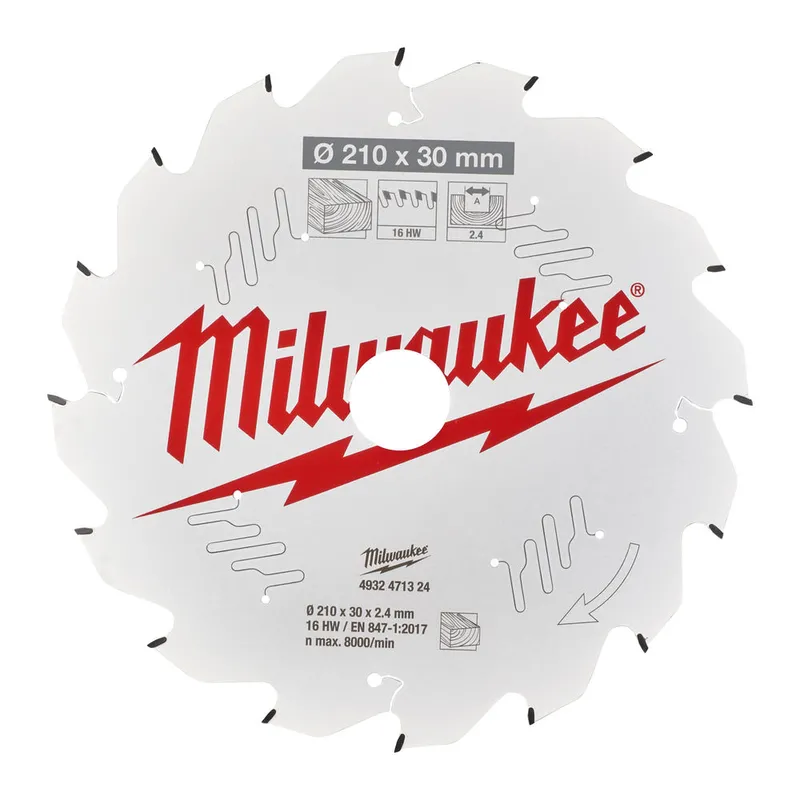 Диск пиляльний PFTE THIN KERF MILWAUKEE, Ø210/30мм, 16 зуб. — Photo 1