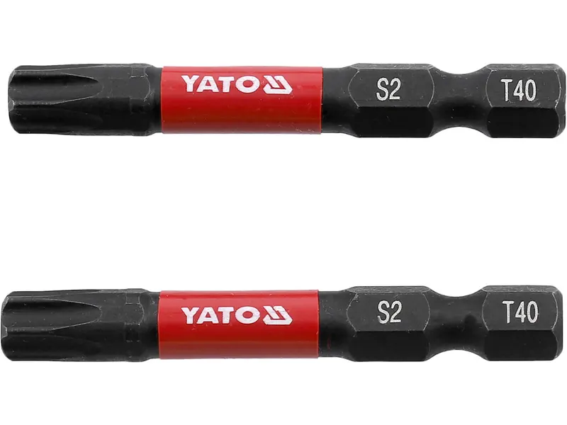 Насадка викруткова ударна YATO TORX T40 х 50 мм. HEX 1/4", 2 шт.[10]